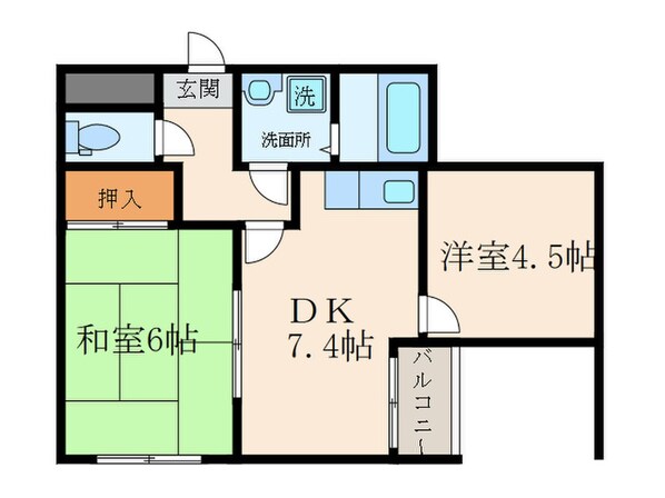 ウエダマンションの物件間取画像